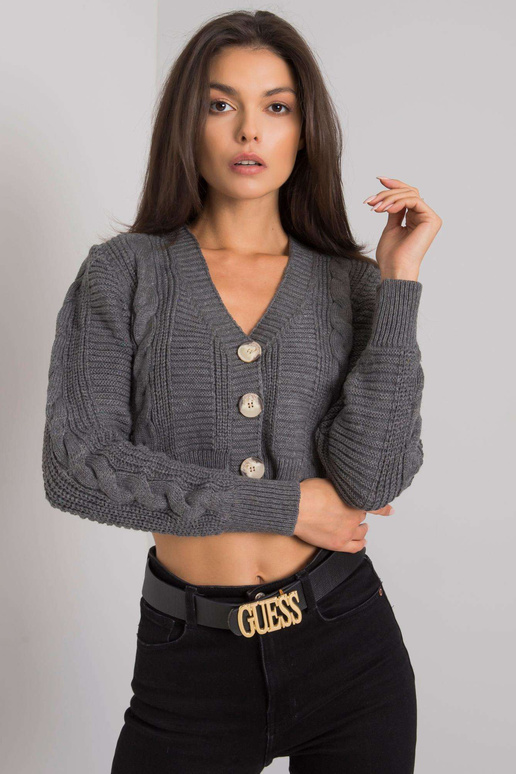 Tmavě šedý kardigan Aristide RUE PARIS