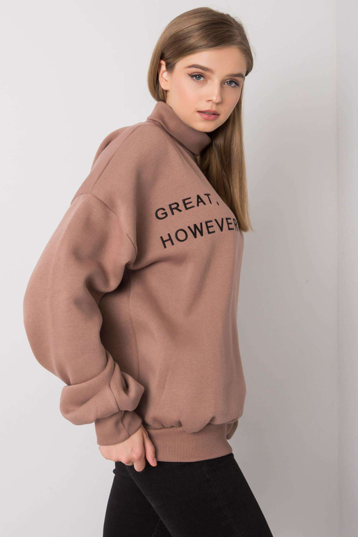 Kellyho světle hnědá oversized mikina