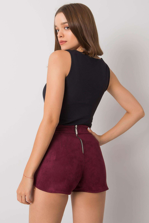 Vínové kraťasy na knoflíky Jaylah RUE...