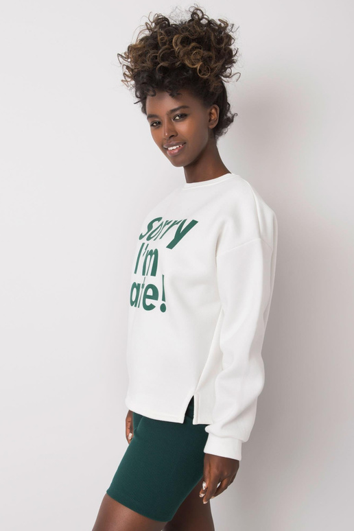 Ecru-zelená mikina s nápisem Kailee