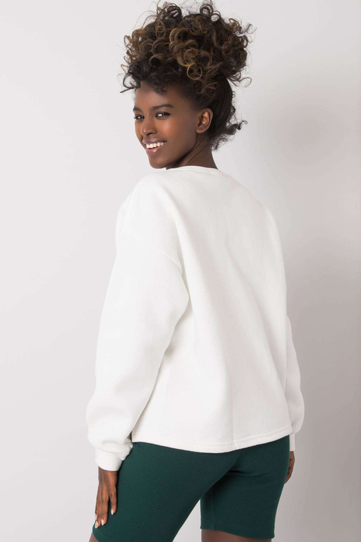 Ecru-zelená mikina s nápisem Kailee