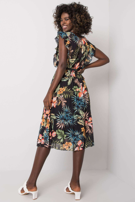 Černé plisované šaty Garrina