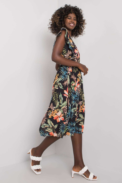 Černé plisované šaty Garrina