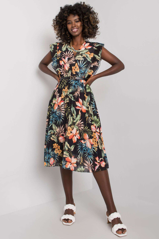 Černé plisované šaty Garrina