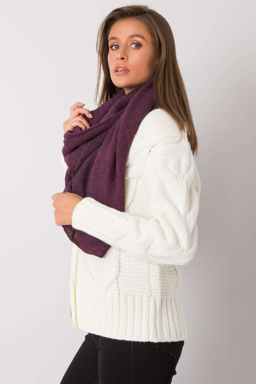 Fialový pletený šátek