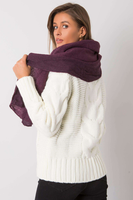 Fialový pletený šátek