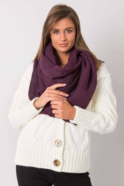 Fialový pletený šátek