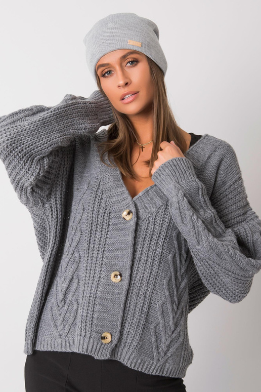 Šedá kšiltovka basic RUE PARIS