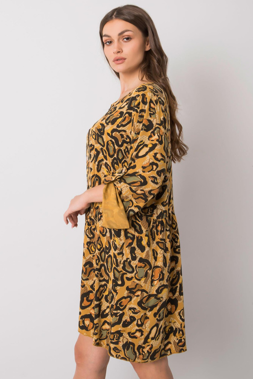 Žluté šaty Earlene viskózové