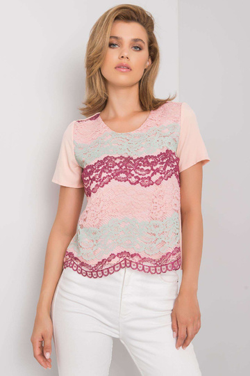 Broskvová a vínová halenka...