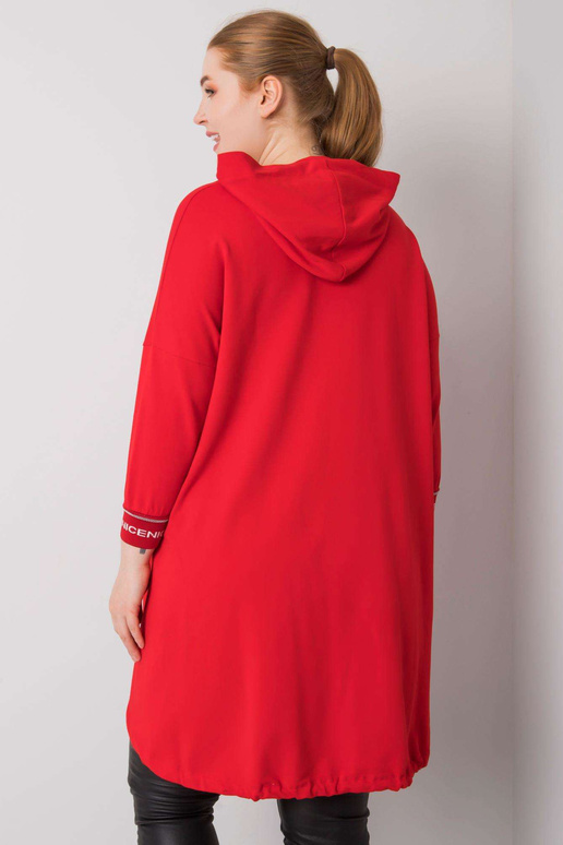 Červená mikina s nášivkou Belina