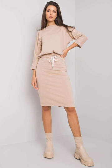 Béžový komplet se sukní Savina