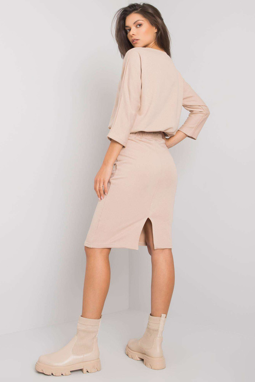 Béžový komplet se sukní Savina