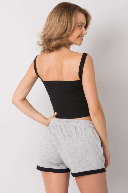 Černý žebrovaný top Djoelle Černý žebrovaný top Djoelle