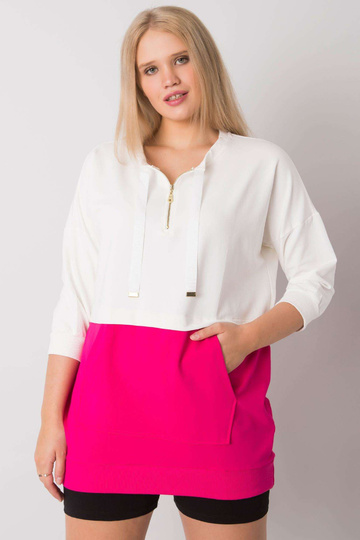 Ecru-fuchsiová tunika z... 2