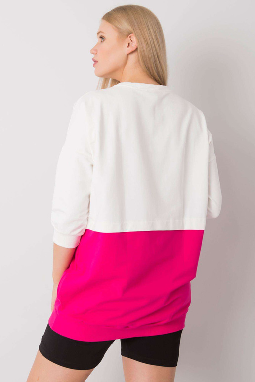 Ecru-fuchsiová tunika z bavlny...