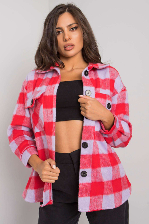 Melanina červeno-lila kostkovaná košile