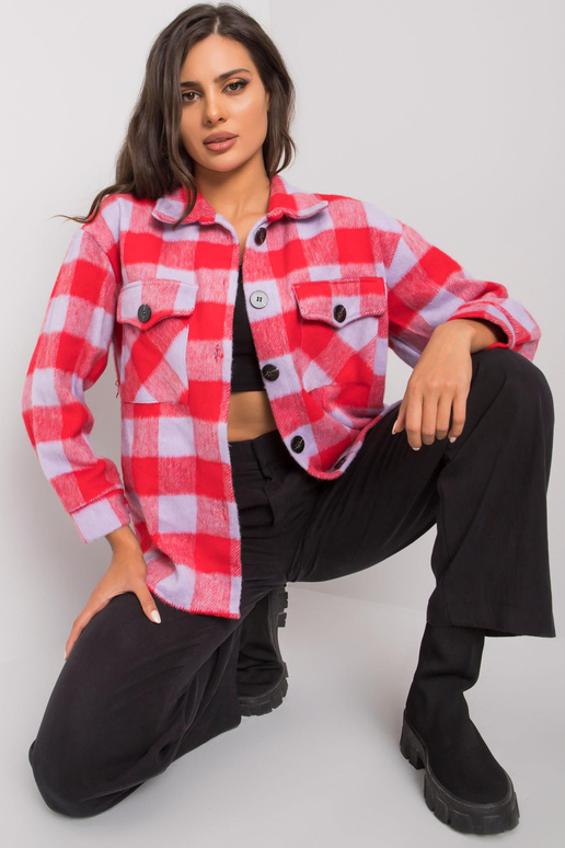 Melanina červeno-lila kostkovaná košile