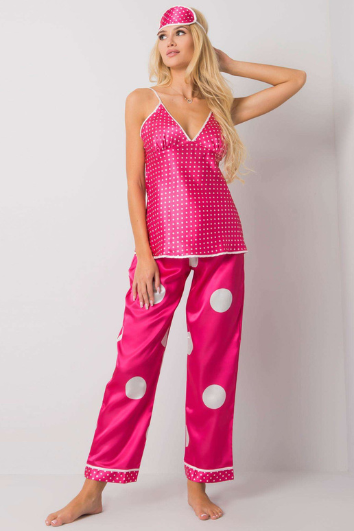 Růžový noční set s hráškem