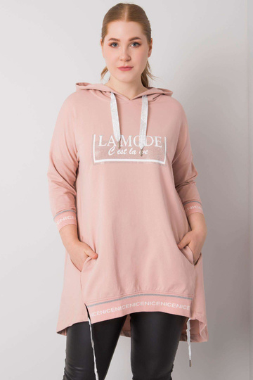 Špinavě růžová mikina s... 2