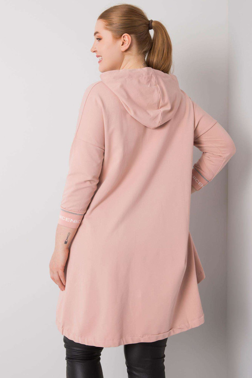 Špinavě růžová mikina s nášivkou Belina