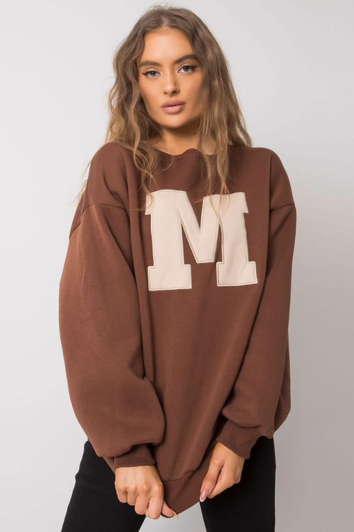 Hnědá bavlněná mikina Armelle