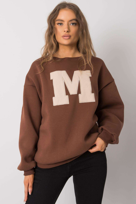 Hnědá bavlněná mikina Armelle