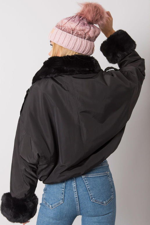 Růžová zimní čepice se střapcem Ally...