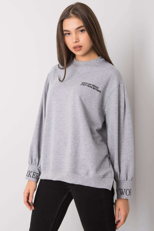 Šedá melanžová mikina s kapucí Laylin