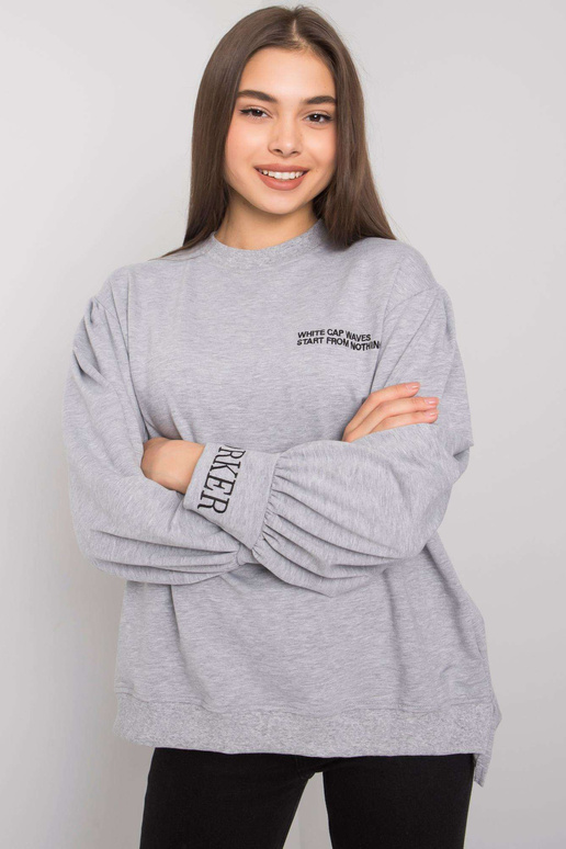 Šedá melanžová mikina s kapucí Laylin