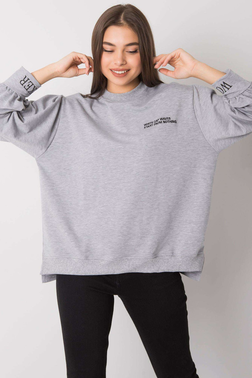 Šedá melanžová mikina s kapucí Laylin