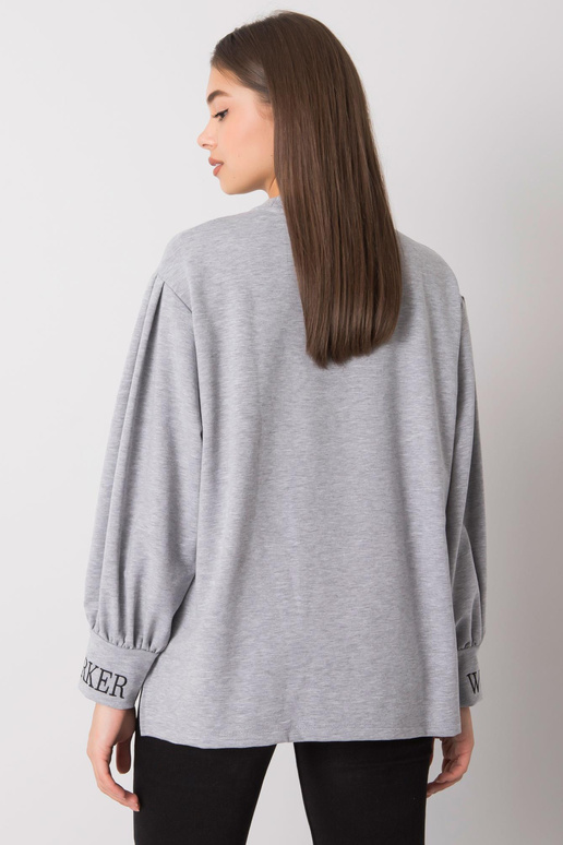 Šedá melanžová mikina s kapucí Laylin
