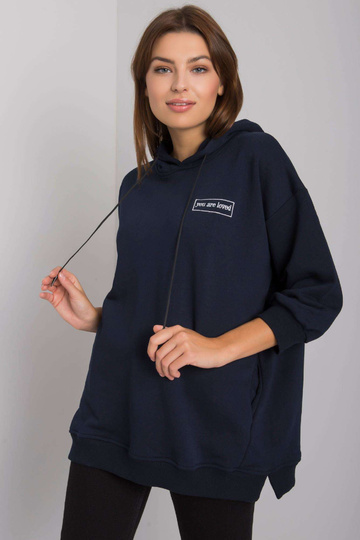 Námořnická modrá mikina s...