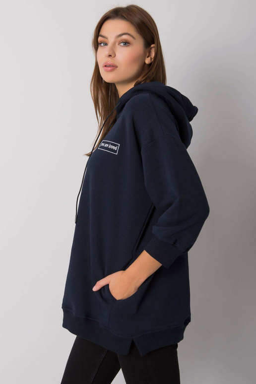 Námořnická modrá mikina s kapsami Leora