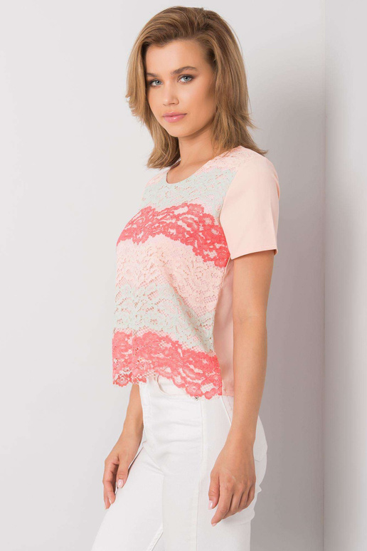 Broskvová a korálová halenka s...