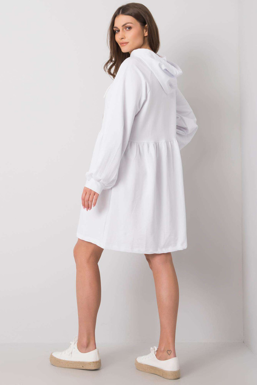 Bílé šaty s kapucí Sidorela RUE PARIS