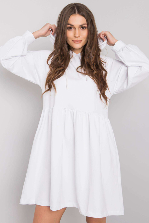 Bílé šaty s kapucí Sidorela RUE PARIS