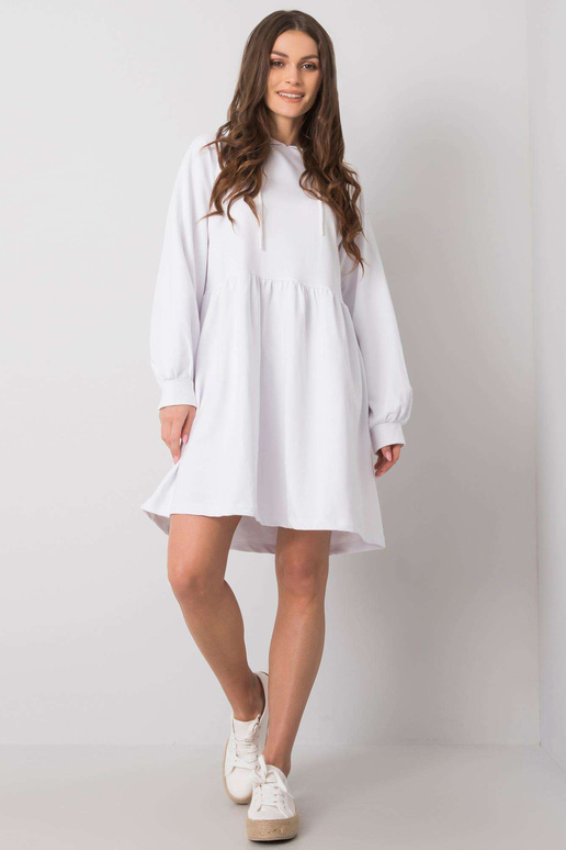 Bílé šaty s kapucí Sidorela RUE PARIS