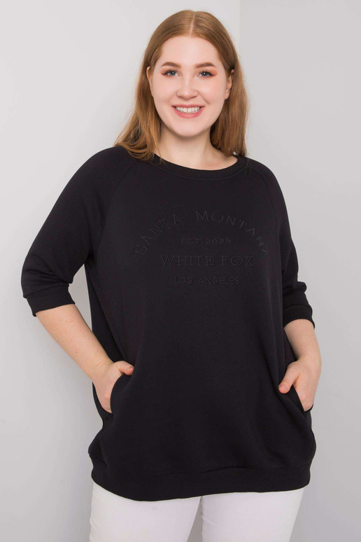 Velká mikina Vincente Black Plus Size