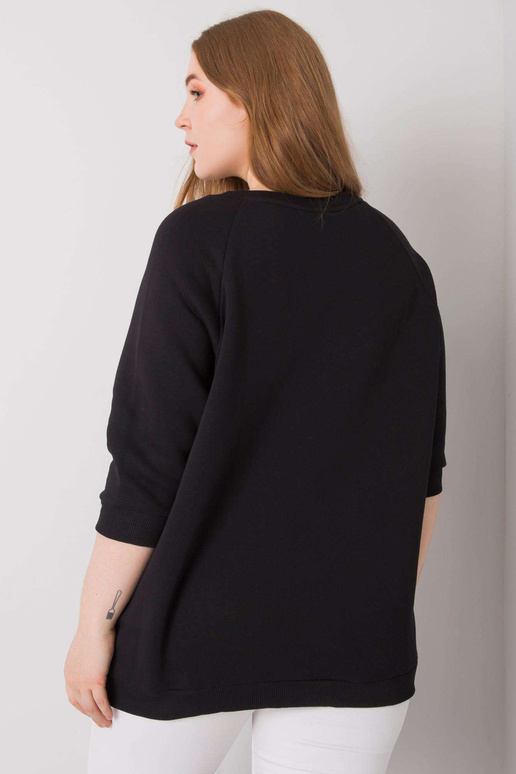 Velká mikina Vincente Black Plus Size