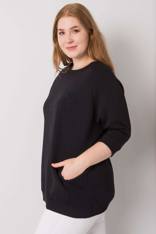 Velká mikina Vincente Black Plus Size
