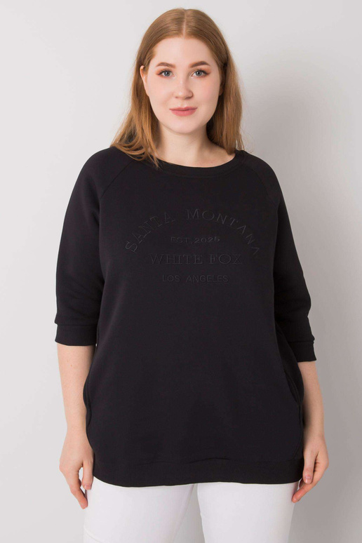 Velká mikina Vincente Black Plus Size