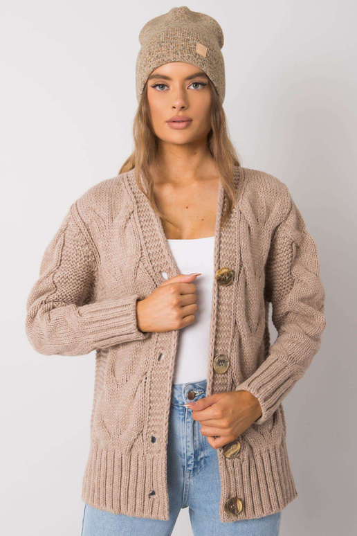 Béžová a žlutá dámská čepice RUE PARIS