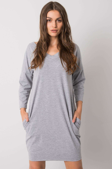 Šedé bavlněné šaty Abijah