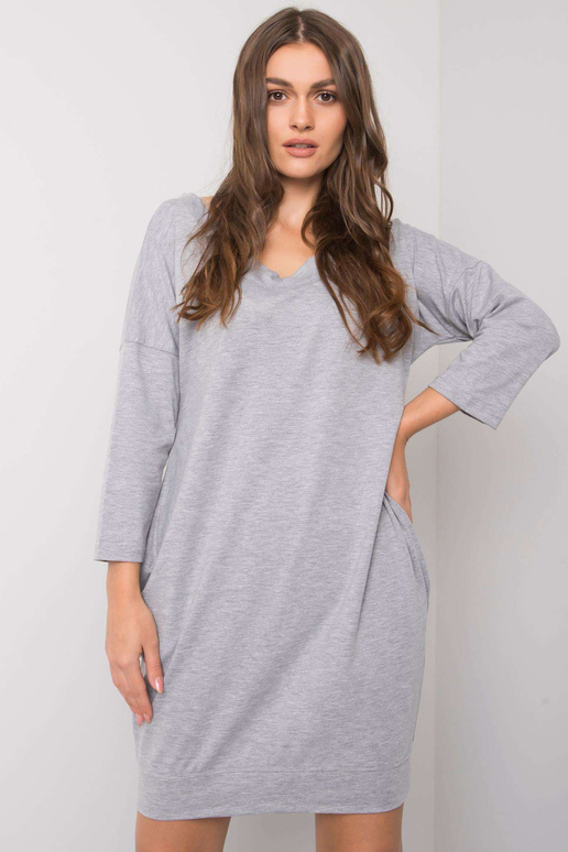 Šedé bavlněné šaty Abijah
