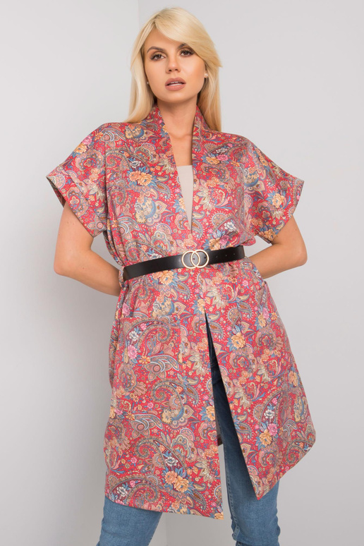 Červený kabát s krátkým rukávem Sonja