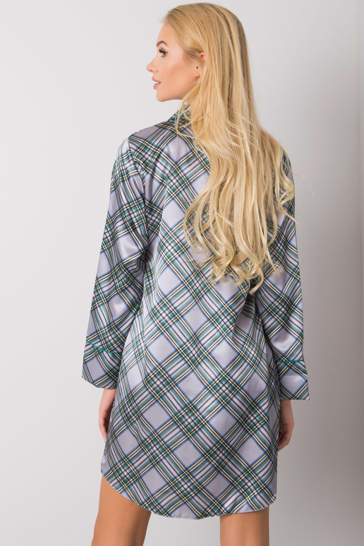 Šedá noční košile s dlouhým rukávem