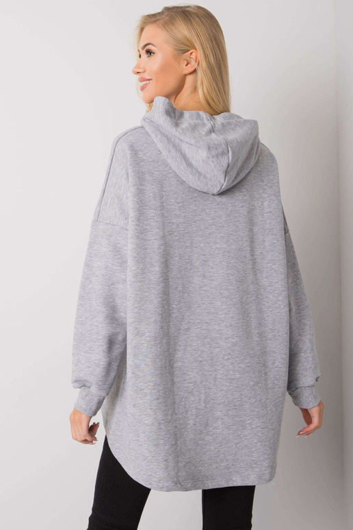 Šedá melanžová mikina Fallon klokan