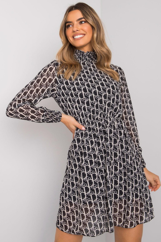 Černé šaty s potiskem Trinique RUE PARIS