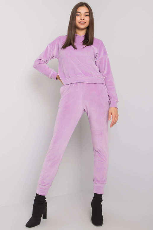 Fialová dámská souprava s velurem...